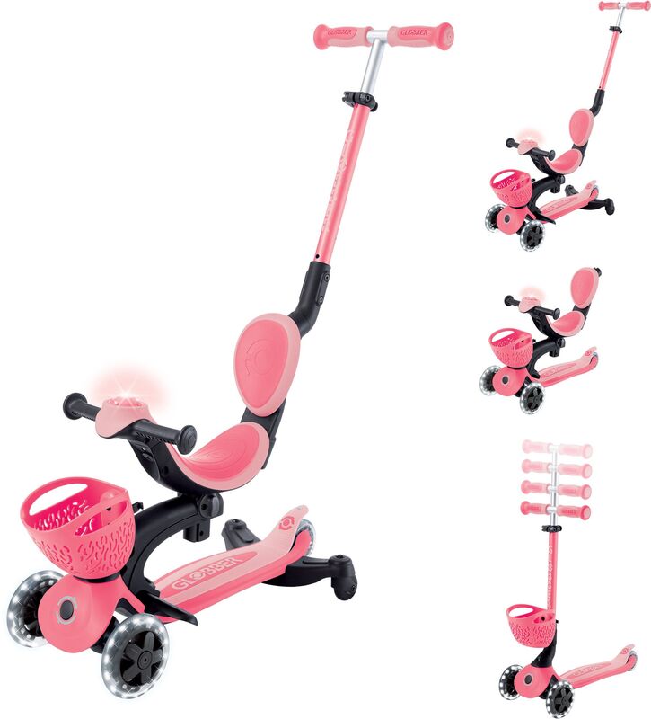Globber Scooter Go.Up Baby Lights 360 Coral Pink (844-210) φωτογραφία
