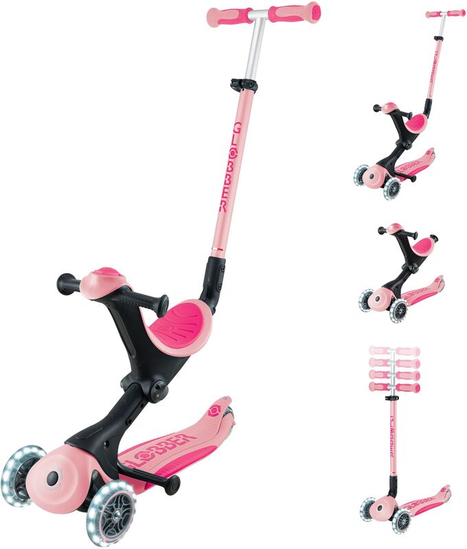 Παιδικό Πατίνι Globber Go Up Deluxe Fantasy Lights Deep Pastel Pink - 646-710-2 - φωτογραφία 3