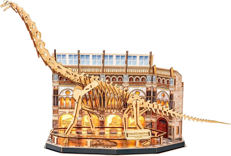 CubicFun Παζλ 3D LED Ξύλινο Natural Museum-Brachiosaurus 216Τμχ (L544h) - φωτογραφία 2