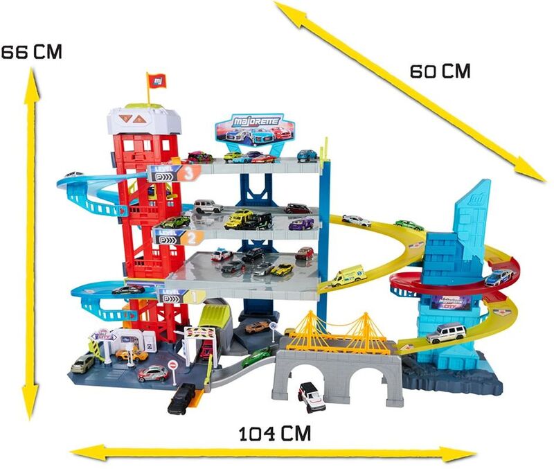 Majorette Γκαράζ Double Track 4 Levels+4 Αυτοκίνητα (8502009002) - φωτογραφία 3