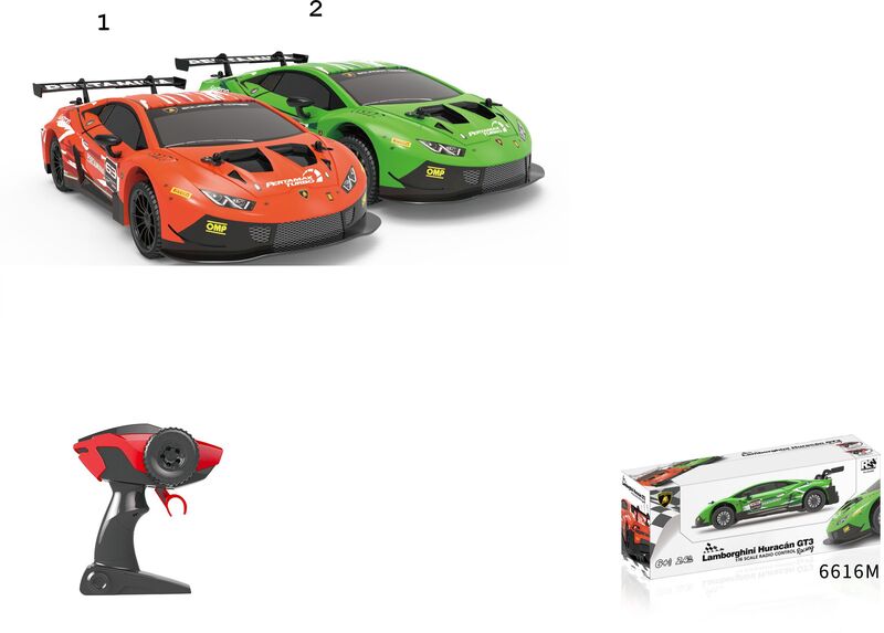 BW Τηλεκατευθυνόμενο Αυτοκίνητο Lamborghini Huracan GT3 1:16-2 Χρώματα (6616M)