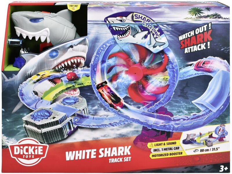 Dickie White Shark Πίστα 80cm & 1 Αυτοκίνητο (203338002) - φωτογραφία 2