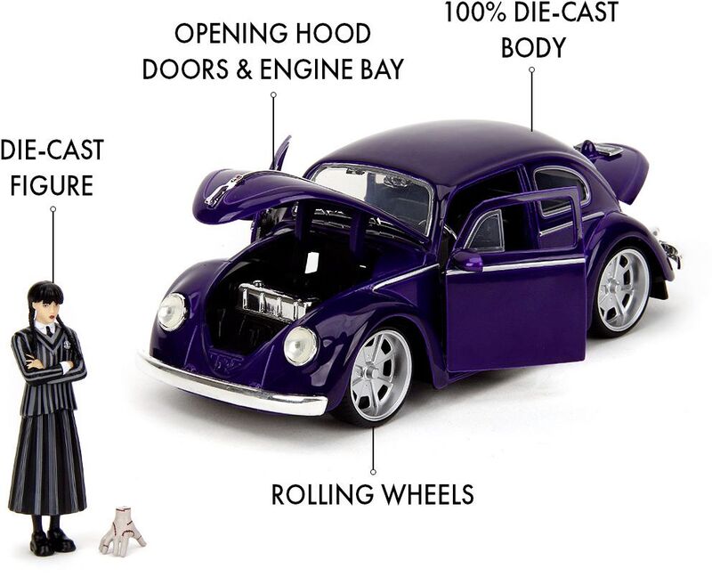 Jada Wednesday Όχημα Volkswagen Beetle 1:24 (253255076) - φωτογραφία 3