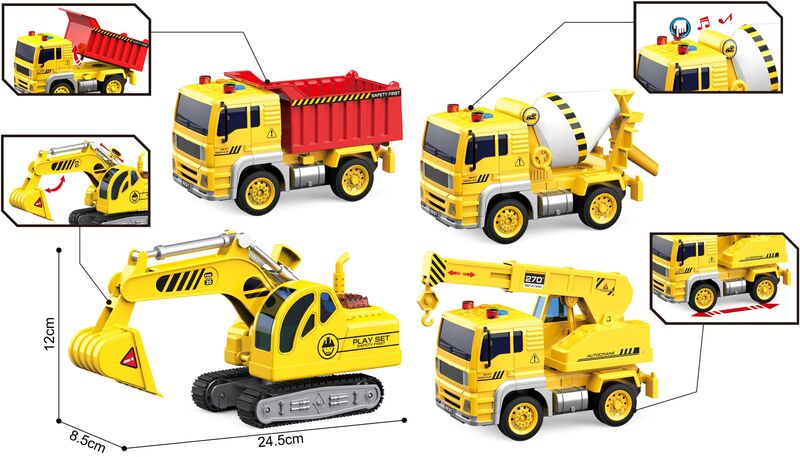 BW F/P Σετ Οχήματα Construction 1:20 (WY510-4) - φωτογραφία 3