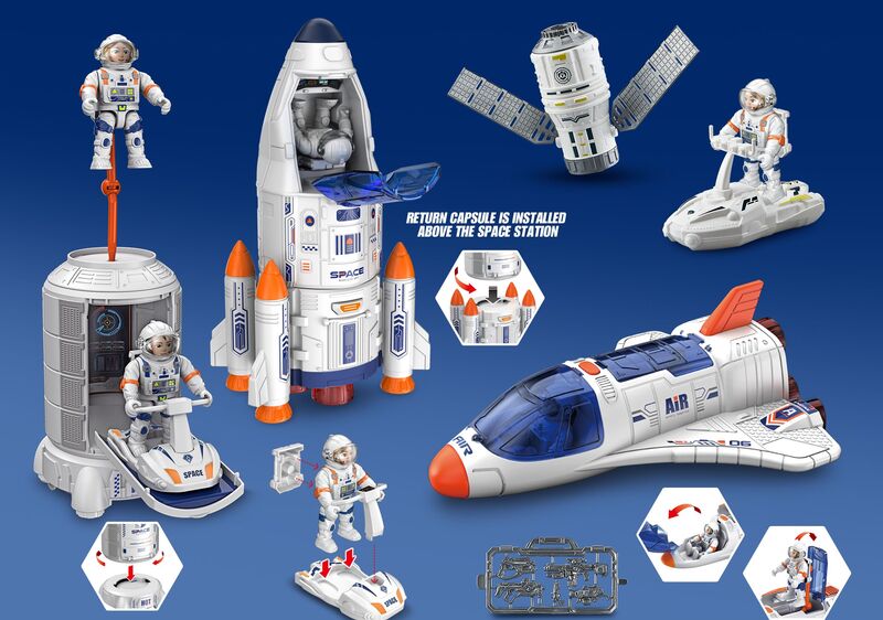 Λαμπάδα BW Σετ Space Διαστημικός Σταθμός Playset (H323-2) φωτογραφία