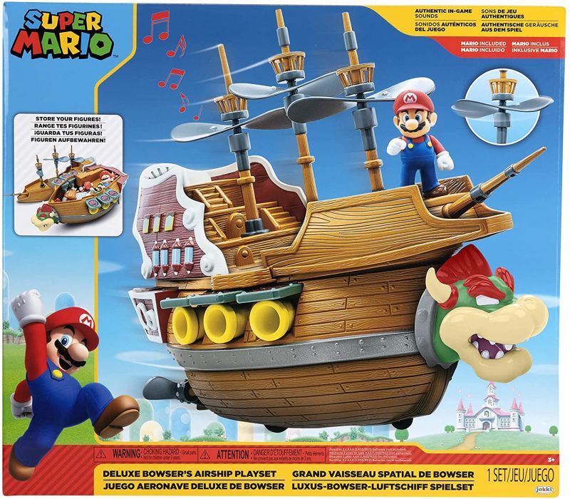 JP Nintendo Φιγούρα 2.5" Super Mario Deluxe Bowser Ship Playset (404294) φωτογραφία