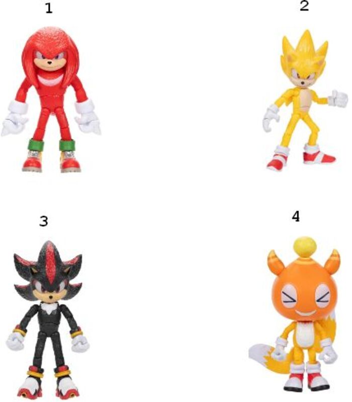 Jakks Pacific Sonic 3 Movie Φιγούρα 5'' W.2-4 Σχέδια (424014-GEN) φωτογραφία