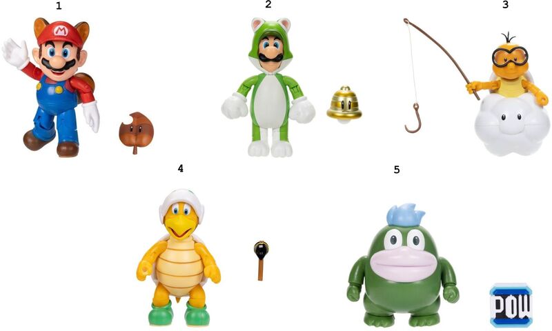 Jakks Pacific Nintendo Φιγούρα 4'' Super Mario W.45-5 Σχέδια (431084) - φωτογραφία 2
