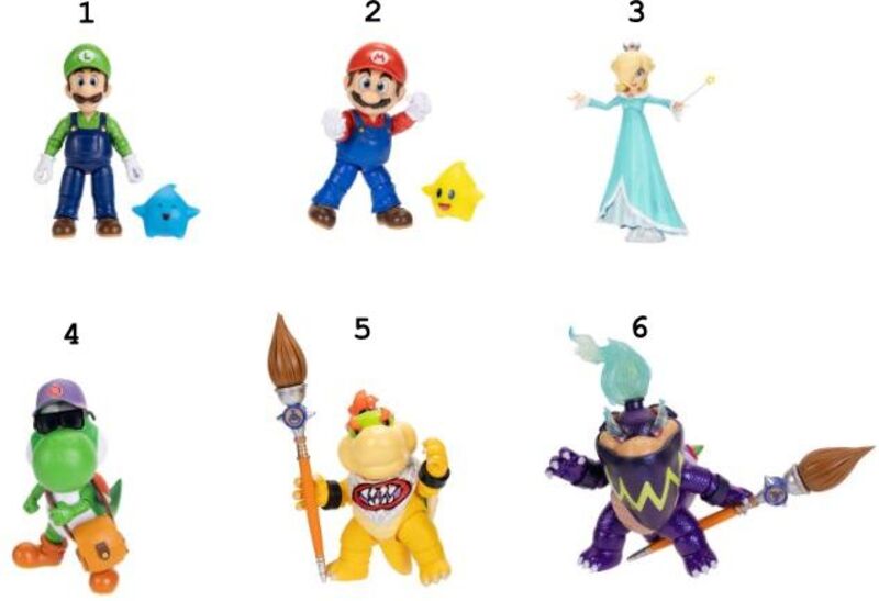 Jakks Pacific Super Mario Galaxy Movie Φιγούρες 5'' W.1-6 Σχέδια (432294) - φωτογραφία 2