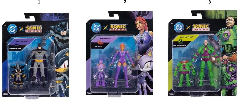 Jakks Pacific DC X Sonic The Hedgehog Φιγούρα 2.5'' & Φιγούρα 5'' Σετ Φιγούρες W.3-3 Σχέδια (434824) - φωτογραφία 2