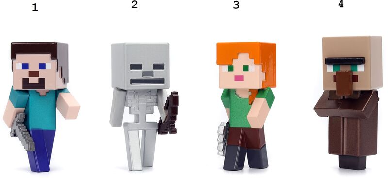 Jada Minecraft Φιγούρες 2.5'' W.4-4 Σχέδια (9385138300) φωτογραφία