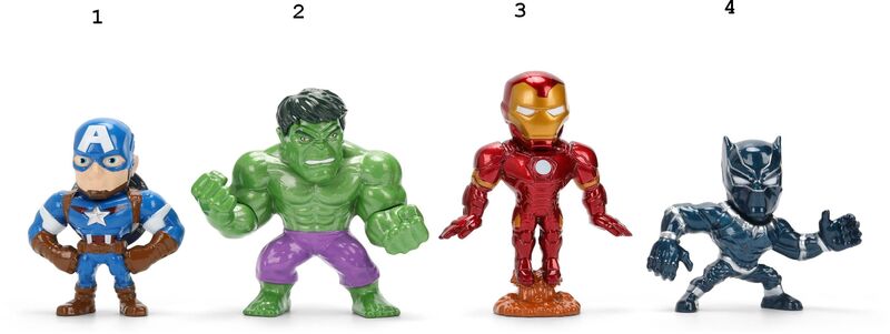Jada Avengers Φιγούρες 2.5'' W.2-4 Σχέδια (9384456300) φωτογραφία