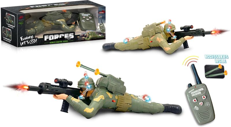 BW Στρατιώτης Crawling With Light & Sound-2 Σχέδια-1Τμχ (HD9351)