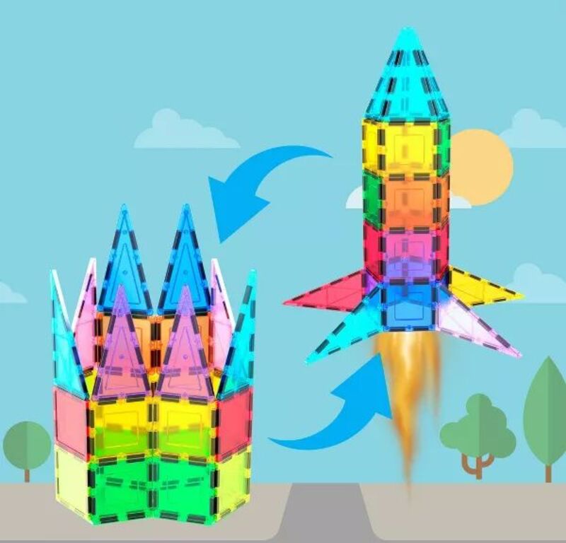 Picasso Tiles Magnetic Rocket Booster Set 32Τμχ (PT32) - φωτογραφία 3