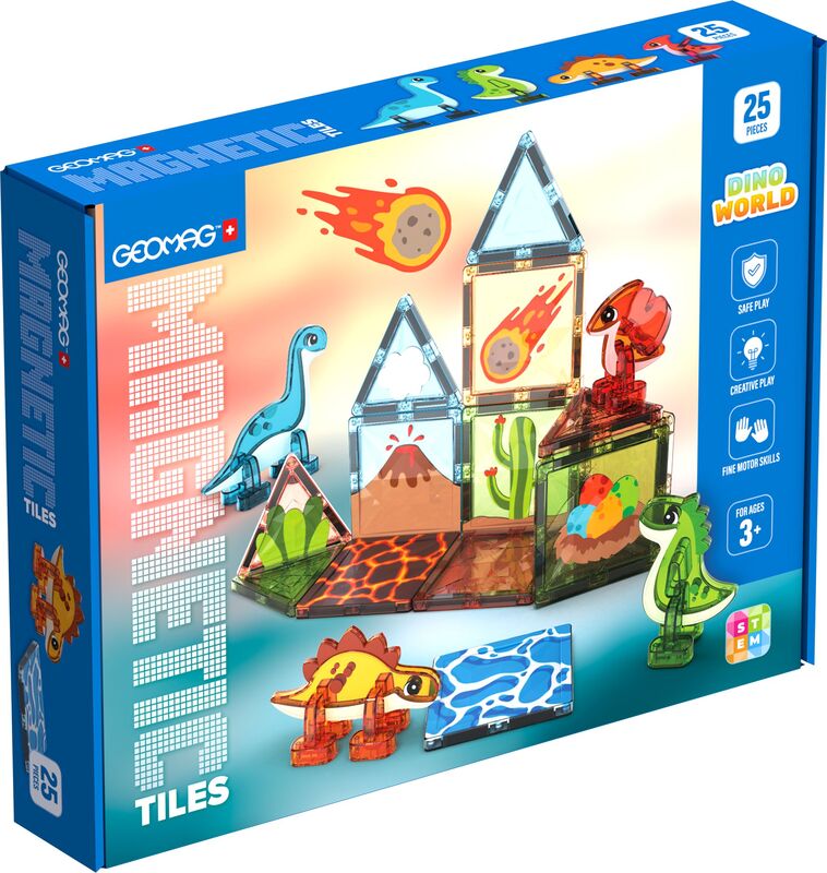 GEOMAG MAGNETIC TILES DINO WORLD 25PCS. (PF.224.221.00)