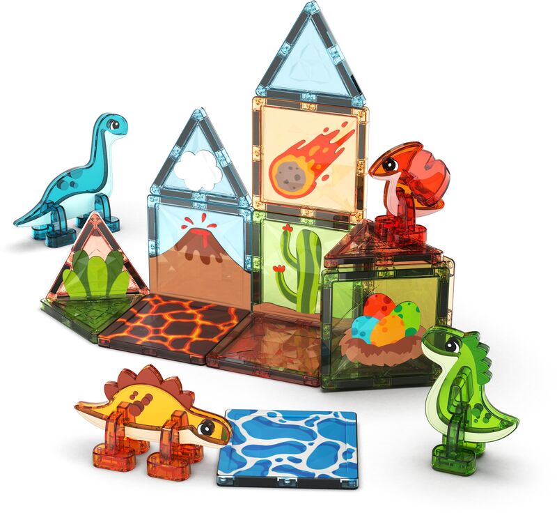 Geomag Magnetic Tiles Dino World 25pcs. (PF.224.221.00) - φωτογραφία 2