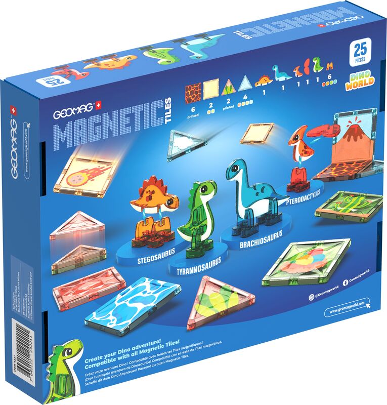 Geomag Magnetic Tiles Dino World 25pcs. (PF.224.221.00) - φωτογραφία 5