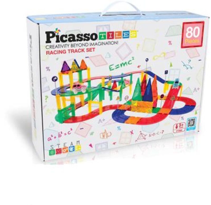 Picasso Tiles Magnetic Building Racing Track Set 80Τμχ (PTR80)