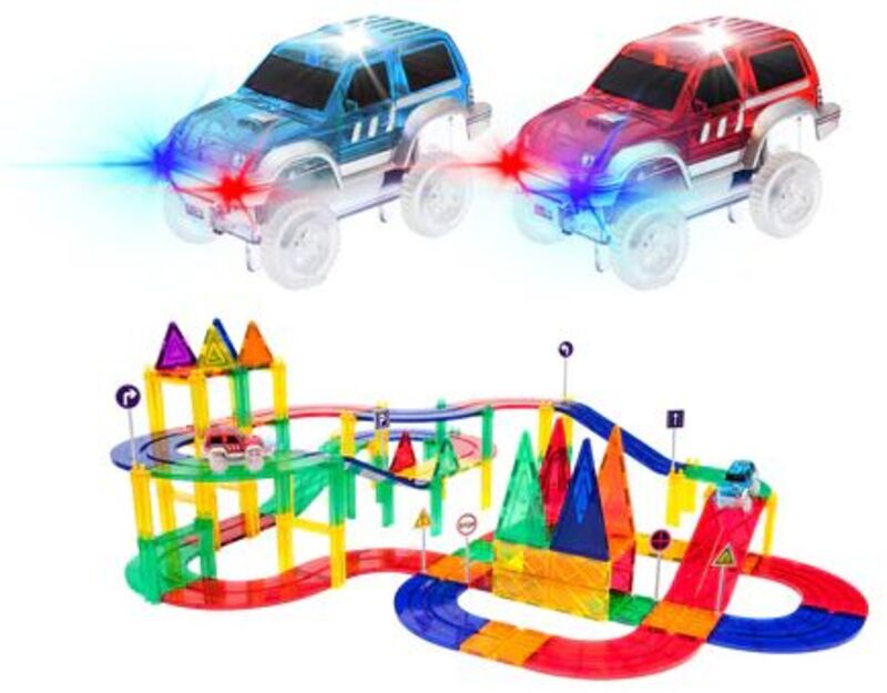 Picasso Tiles Magnetic Building Racing Track Set 80Τμχ (PTR80) - φωτογραφία 2