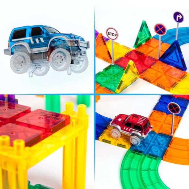 Picasso Tiles Magnetic Building Racing Track Set 80Τμχ (PTR80) - φωτογραφία 4