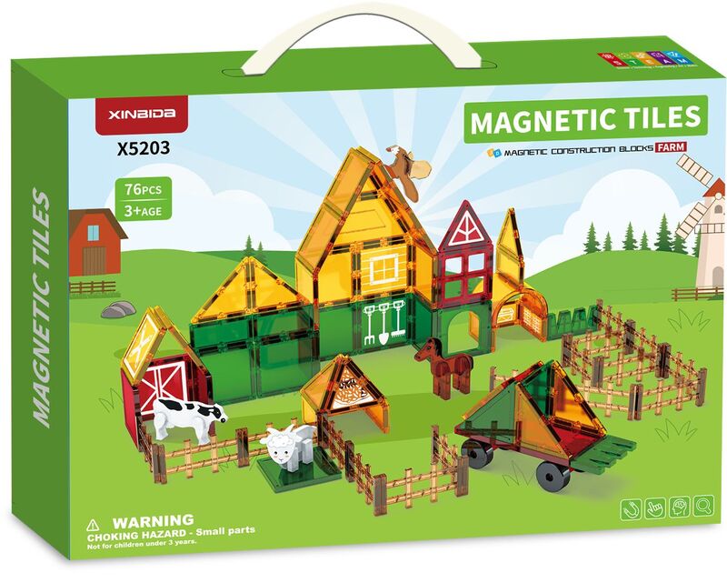 BW Magnetic Tiles Φάρμα 76Τμχ (X5203)