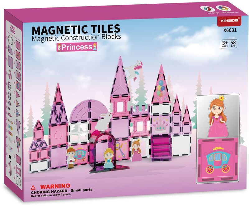 BW Magnetic Tiles Πριγκίπισσες 58Τμχ (X6031)