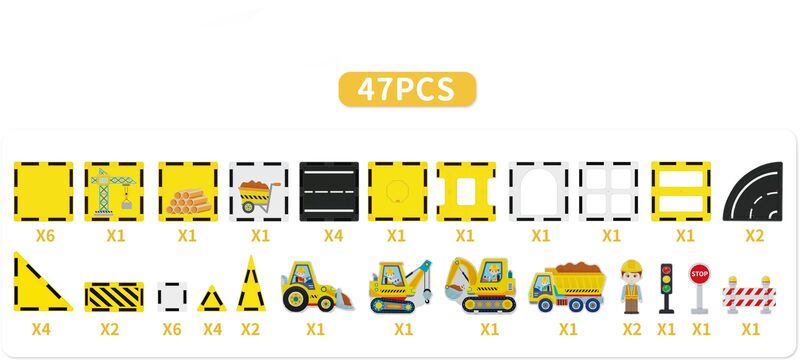 BW Magnetic Tiles Construction Set 47Τμχ (X6035) - φωτογραφία 3