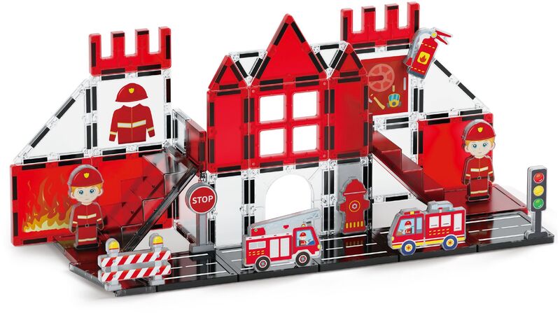 BW Magnetic Tiles Πυροσβεστική Fire Control 48Τμχ (X6037) - φωτογραφία 2