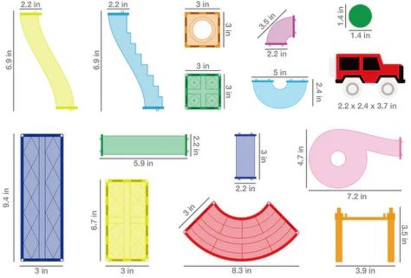 Picasso Tiles Marble Run Racing Track Set 2 In 1 108Τμχ (PTG108) - φωτογραφία 5