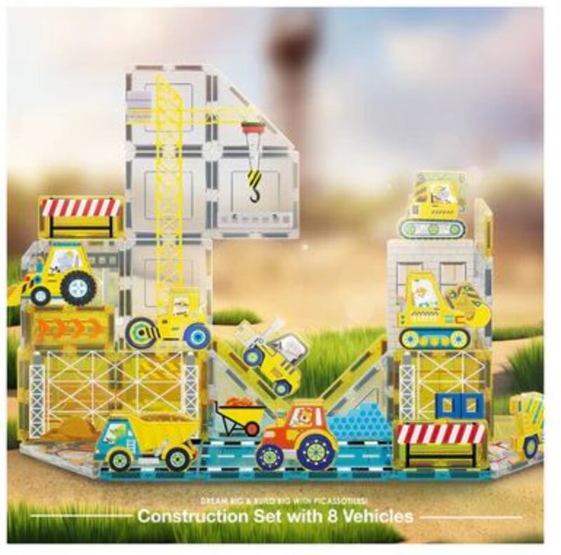 Picasso Tiles Construction Set With 8 Vehicles 45Τμχ (PTQ11) - φωτογραφία 7