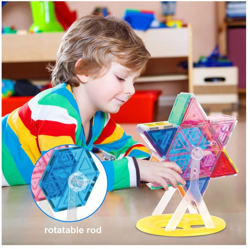 Picasso Tiles Magnetic Ferris Wheel Building Set 63Τμχ (PT01) - φωτογραφία 4