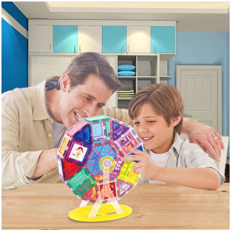 Picasso Tiles Magnetic Ferris Wheel Building Set 63Τμχ (PT01) - φωτογραφία 5