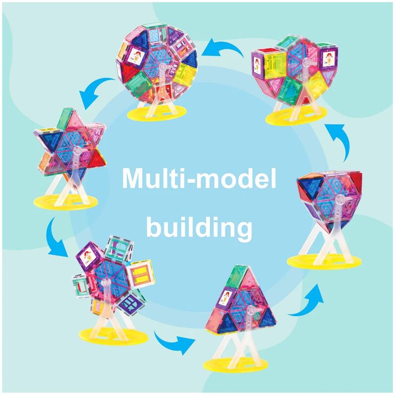 Picasso Tiles Magnetic Ferris Wheel Building Set 63Τμχ (PT01) - φωτογραφία 6