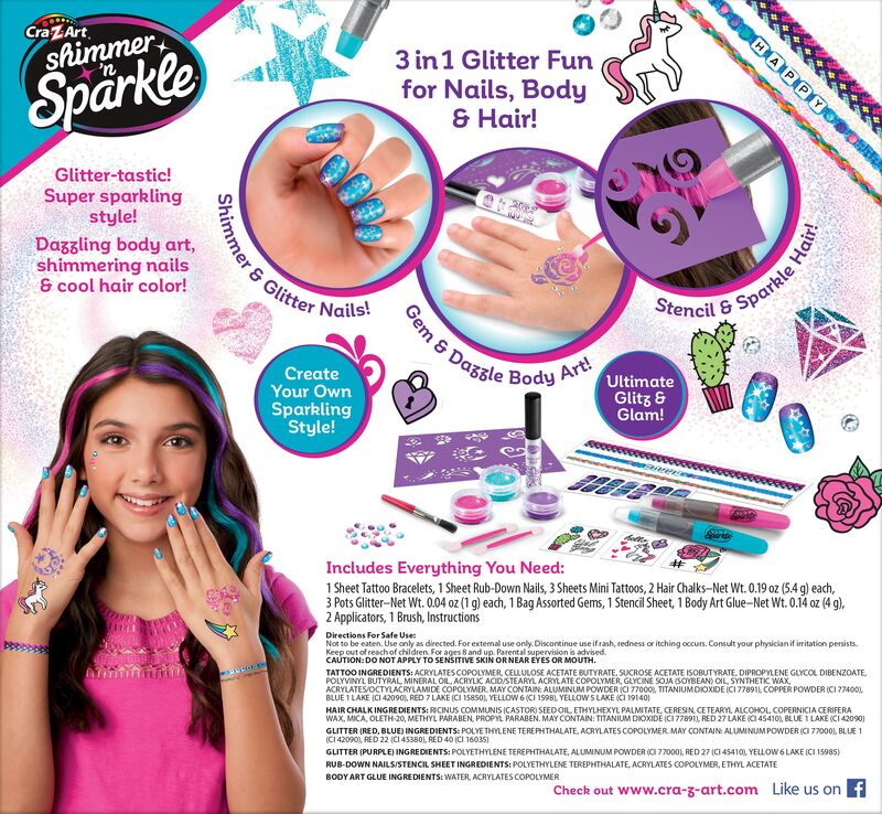 Cra-Z-Art Shimmer 'N Sparkle Ultimate Glitter Beauty Set 3 In 1 (65501) φωτογραφία