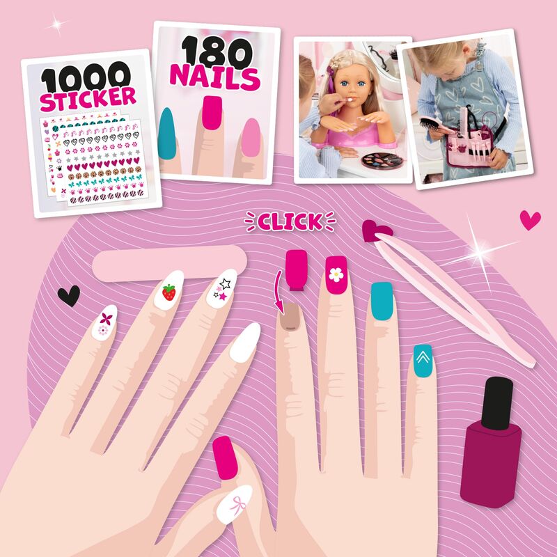 Bayer Super Model Κεφάλι Ομορφιάς & Αξεσουάρ Magic Nails Charlene (90090AA) - φωτογραφία 7