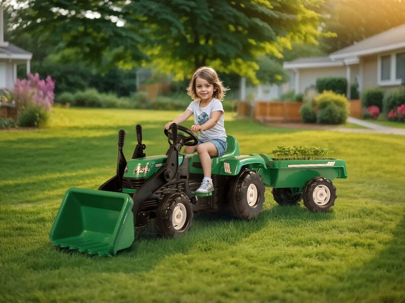 Dolu Εκσκαφέας With Trailer-Green (8048) φωτογραφία