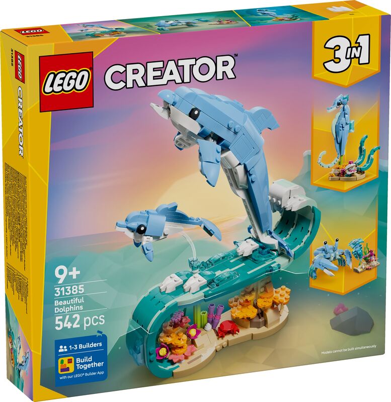LEGO Creator 3in1 Sea Animals: Beautiful Dolphins (31385)