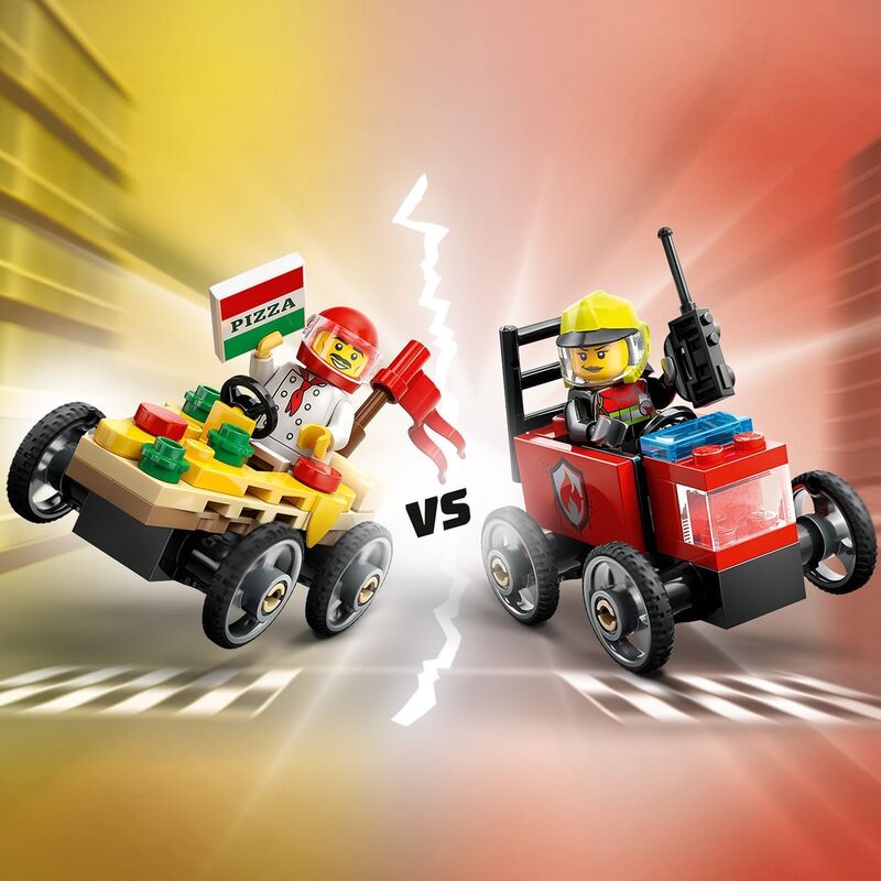 LEGO® City Pizza vs. Fire Truck Race Car (60458) - φωτογραφία 3