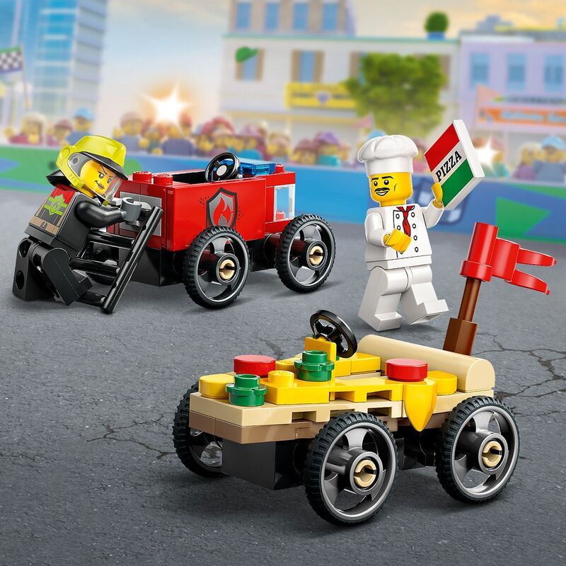LEGO® City Pizza vs. Fire Truck Race Car (60458) - φωτογραφία 4