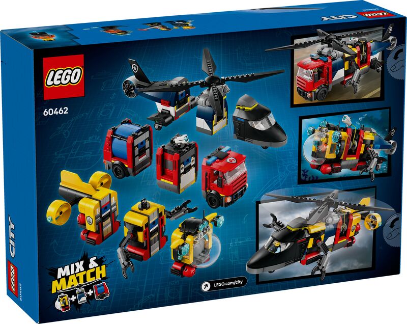 LEGO City Helicopter, Fire Truck & Submarine Remix (60462) φωτογραφία