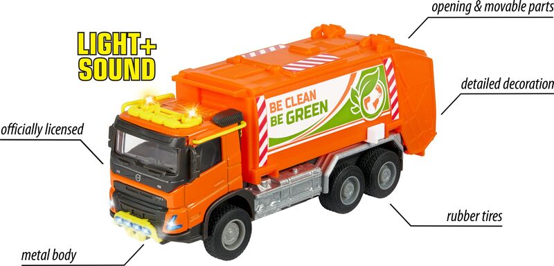 Majorette D/C Όχημα Volvo Garbage Truck Collector 19cm (213743000) φωτογραφία