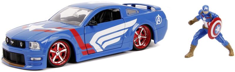 Simba Marvel Captain America Όχημα 2006 Ford Mustang GT 1:24 Και Φιγούρα (253225007)