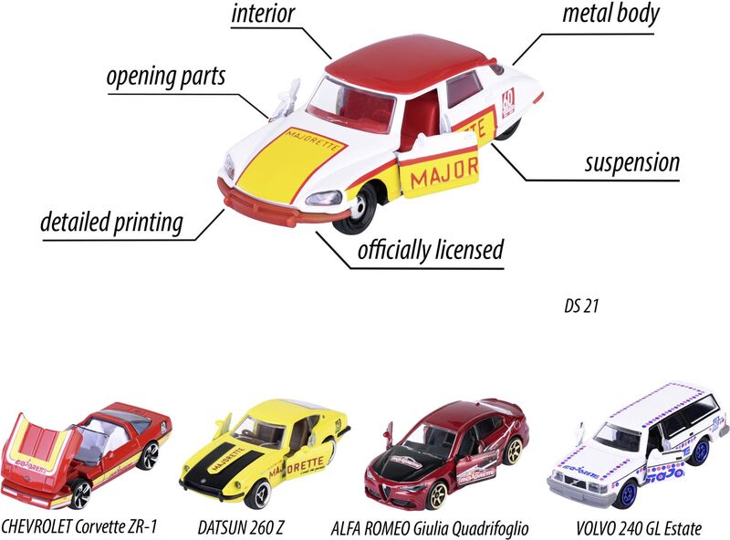 Majorette D/C Giftpack 60th Anniversary Edition Σετ 5 Αυτοκίνητα 7.5cm (212054101) - φωτογραφία 5
