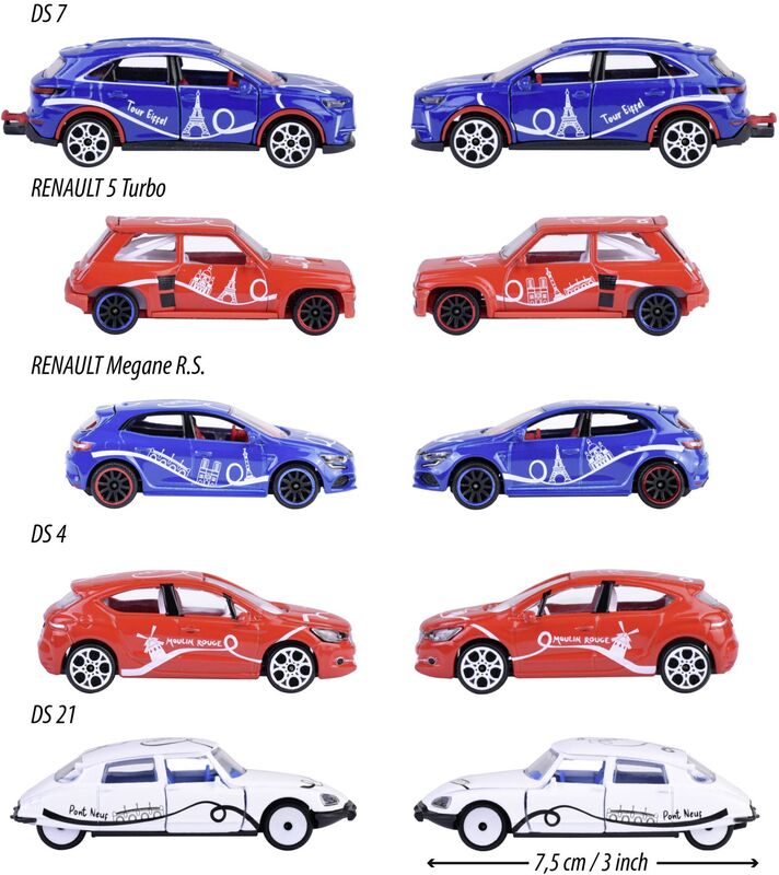 Majorette D/C Giftpack French Touch Σετ 5 Οχήματα 7.5cm (212055012) φωτογραφία