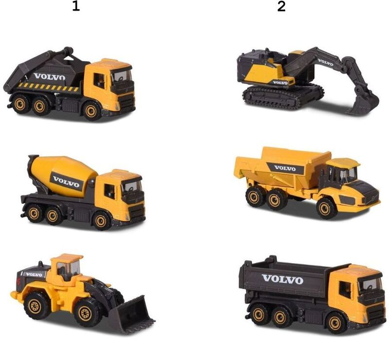Majorette D/C Σετ 3 Οχήματα Volvo 7.5cm-2 Σχέδια (212057284) φωτογραφία