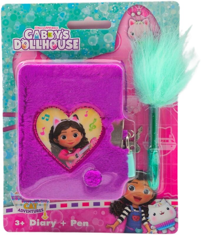 Canenco Gabby's Dollhouse Μini Ημερολόγιο Με Κλειδαριά & Στυλό (GD99988)