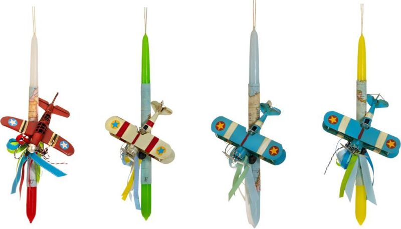 Χειροποίητη Πασχαλινή Λαμπάδα Αεροπλάνο Μεταλλικό Μεγάλο-5 Σχέδια (293840) φωτογραφία