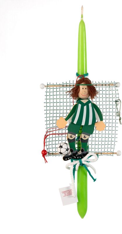 Λαμπάδα Ποδοσφαιριστής Ξύλινος-Πράσινο (98.29.5130)