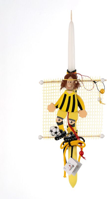 Λαμπάδα Ποδοσφαιριστής Ξύλινος-Κίτρινο (98.29.5131)