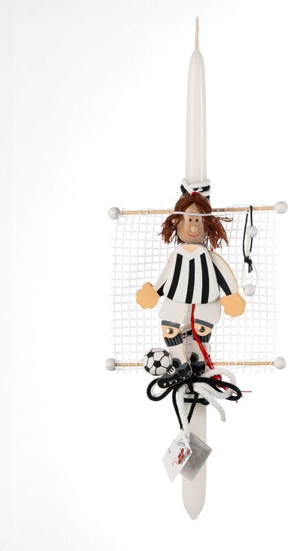 Λαμπάδα Ποδοσφαιριστής Ξύλινος-Μαύρο (98.29.5132)